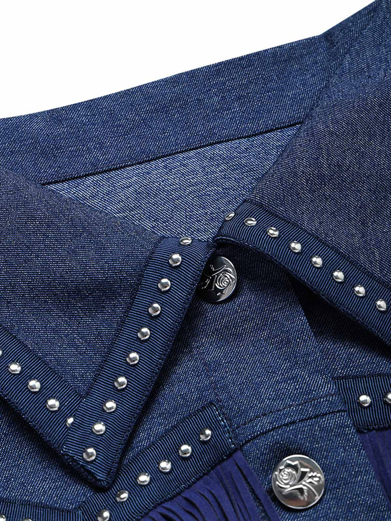 [Pre-Sale] Dark Blue 1960s Denim Vintage Classic Top 6