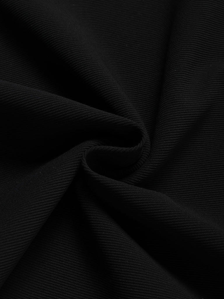 [Prévente] Tops Noir Col Carré Manches Bouffantes Ribbed Bodysuit Années 1950 7