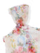 Robe Multicolore Floral Tulle Plissé Ajusté Années 1960 5