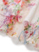 Robe Multicolore Floral Tulle Plissé Ajusté Années 1960 6