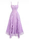 Robe Bretelles Spaghetti Floral Volant Dentelle Nœud Bordure Années 1950 7