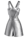 [Prévente] 2PCS Pantalon Argenté Metallic Star Overall et Tube Top Années 1980