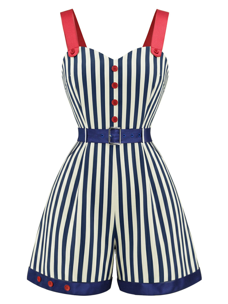 [Pre-Sale] 1950s Striped Vintage Classic Romper 3