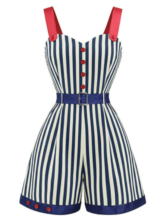 [Pre-Sale] 1950s Striped Vintage Classic Romper 3