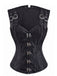 Tops Noir Steampunk Jacquard Imprimé Sans Manches Bind Années 1970