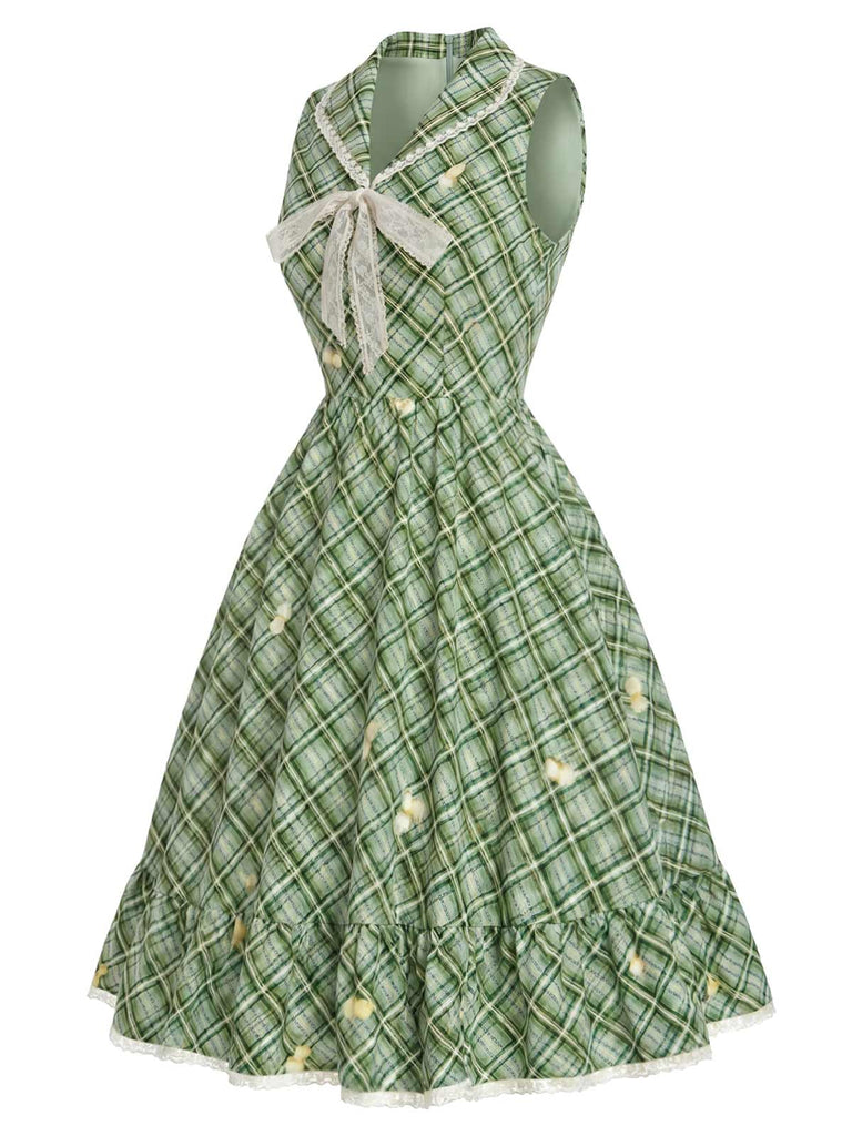 [Pre-Sale] Gray Green 1940s Vintage Classic Dress 5