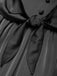 [Prévente] Robe évasée noire unie à col V et sans manches années 1950