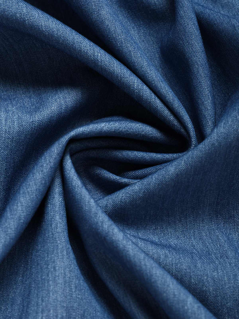 [Pre-Sale] Deep Blue 1960s Denim Vintage Classic Dress 5