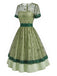 [Pre-Sale] Gray Green 1940s Lace Vintage Classic Dress 3