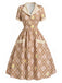 [Pre-Sale] Light Brown 1940s Vintage Classic Dress 3