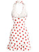 [Prévente] Robe Rouge Volant Dos Nu Strawberry Années 1930 3
