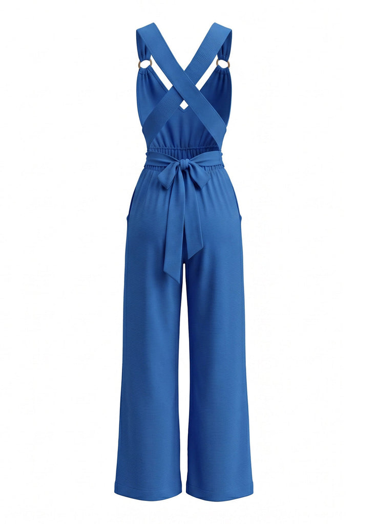1970s V Neck Belted Vintage Jumpsuit 8
