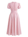 Robe Dentelle Trim Manches Bouffantes Maxi Années 1920 3