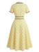 Robe à Pois Col Cranté Passepoil Années 1940 3