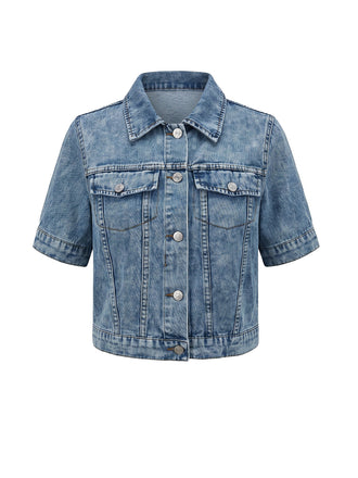 Blue 1950s Denim Vintage Classic Top