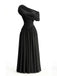 Robe Drapée Asymétrique Une Épaule Années 70