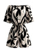 Beige 1950s Floral Vintage Classic Romper
