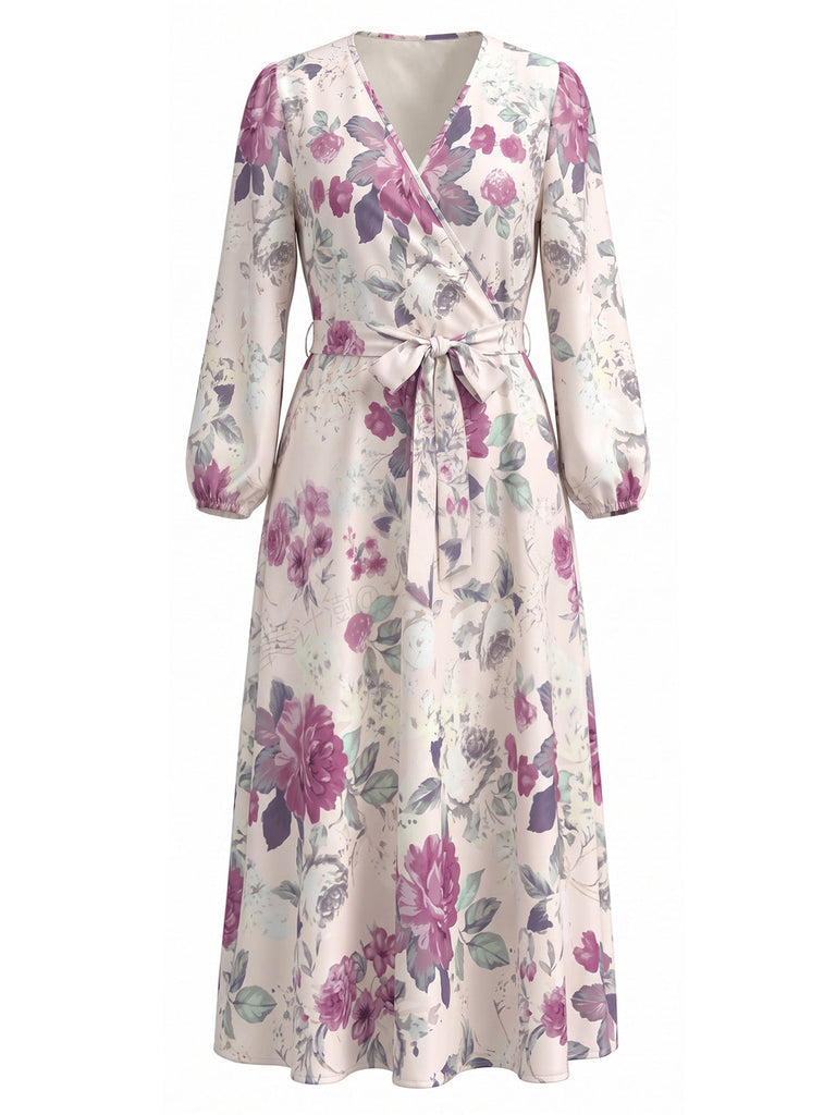 Purple 1960s Vintage Classic Dress 2