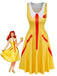 Robe Cosplay Clown à Poches Frites Jaune Années 1970