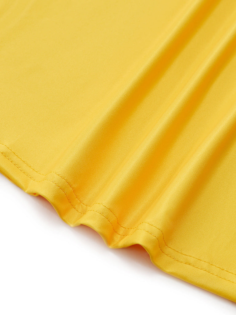 Robe Cosplay Clown à Poches Frites Jaune Années 1970