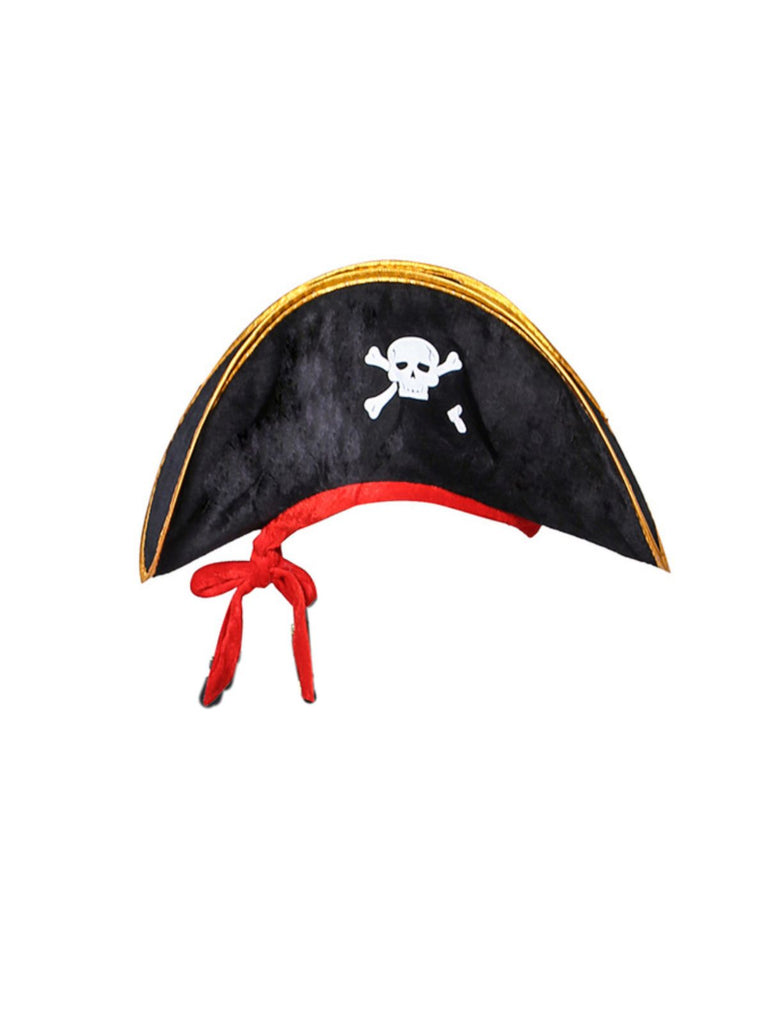 Robe Rouge et Noir Pirate Costume Lacé High Low Années 1940