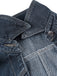 Veste Deep Bleu Revers Denim Cropped Jacket Années 1950