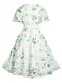 [Grande Taille] Grande Taille [] Floral Col V Ligne A Mousseline Années 1950 5