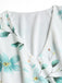 [Grande Taille] Robe Verte Floral Col V Mousseline Années 1950