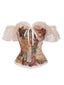 Corset Haut Épaules Nues Bord Inférieur À Volants Beige Années 50