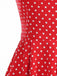 Robe Bretelles Spaghetti à Pois Évasé Années 1950 11
