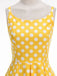 Robe Bretelles Spaghetti à Pois Évasé Années 1950 15