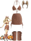 Ensemble de costume monstre poilu pour Halloween kaki années 1960
