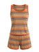2PCS 2PCS Tricot Chevron Débardeur Années 1960 2