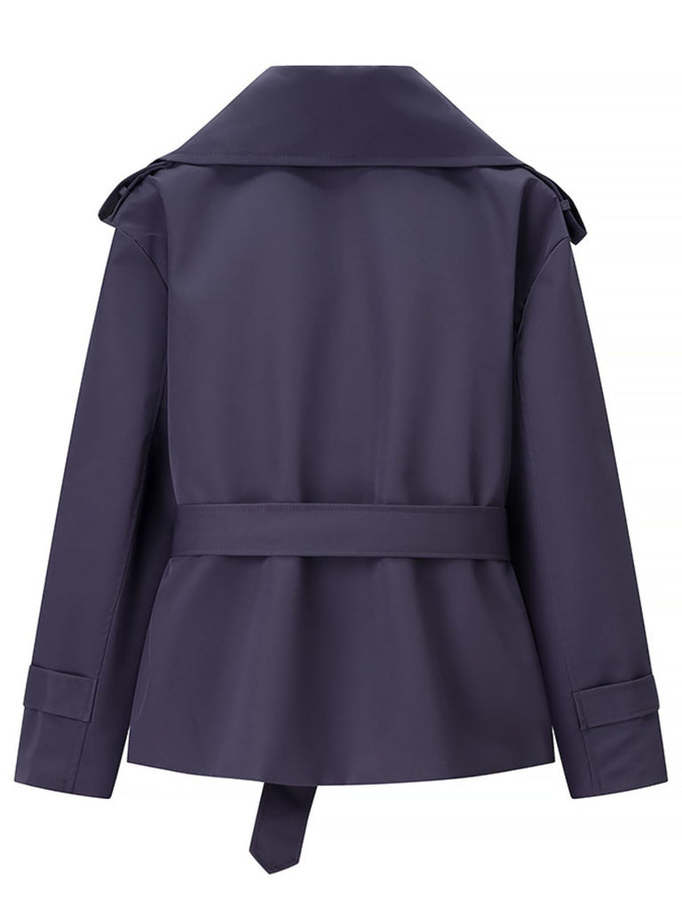 Veste Ceinturé Large Revers Trench Années 1960 9