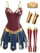 Costume Cosplay Superhéroïne Multicolore Étoile Années 1980
