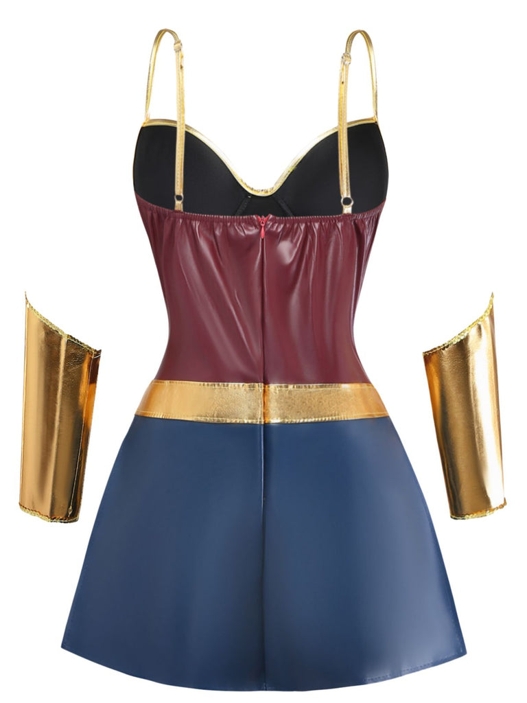 Costume Cosplay Superhéroïne Multicolore Étoile Années 1980 3