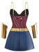Costume Cosplay Superhéroïne Multicolore Étoile Années 1980 3