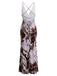 [Prévente] Robe Dos Nu Col V Fendu sur le Côté Marron Années 1930 3