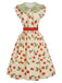 [Prévente] Robe Strawberry Volant Col Claudine Évasé Années 1950