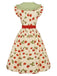 [Prévente] Robe Strawberry Volant Col Claudine Évasé Années 1950