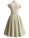 [Prévente] Robe Évasée Plissée à Pois avec Foulard en Soie Années 1950