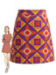 [Prévente] Jupe trapèze multicolore motif pop art années 1960