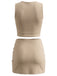 [Prévente] 2PCS 2PCS Portefeuille Uni Découpé Mini Beige Années 1980 3