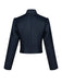 Veste à Col Montant et Boutons Bleu Marine Années 1950