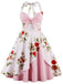 [Prévente] [Grande Taille] Robe Floral Halter Évasé Années 1950