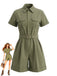 Combishort Revers Manches Retroussées Poche Années 1950