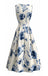 Beige 1950s Floral Vintage Classic Dress 2