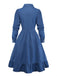 Robe Bleu Revers Boutonné Denim Shirt Années 1950
