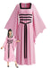 Robe Rose Gothique Col Carré Chauve-Souris Années 1980