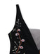 Robe Noir Col V Floral Brodé Tulle Long Années 1930 7